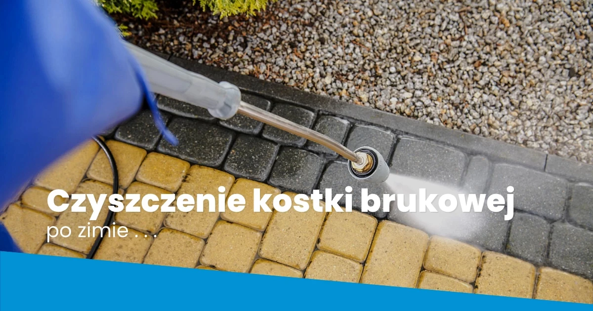 Czyszczenie kostki brukowej po zimie Czyszczenie kostki brukowej po zimie