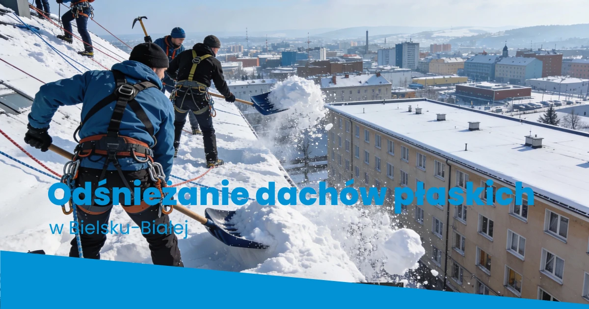 Odśnieżanie dachów płaskich w Bielsku-Białej Odśnieżanie dachów płaskich w Bielsku-Białej